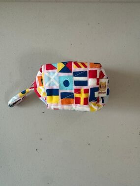 Erimon Handmade Novelty Geometric Nautical Maritime Flags Pattern Cube Pouch